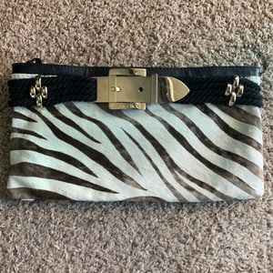 Jimmy Choo Ponyhair Zebra Print Clutch